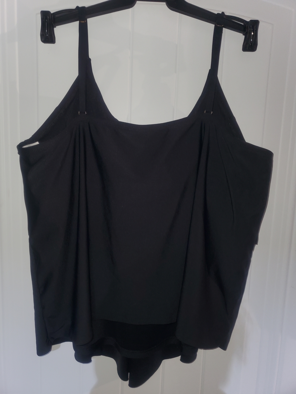 Time and Tru Black Ruffled Tankini Swim Top - Picture 3 of 5